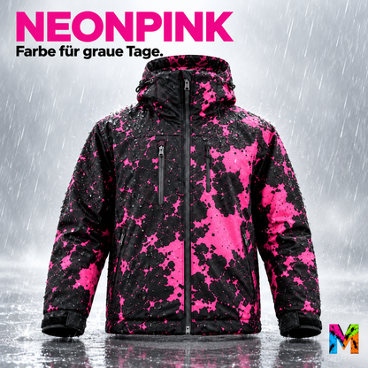 Regenjacke, die bei Nässe Farbe zeigt